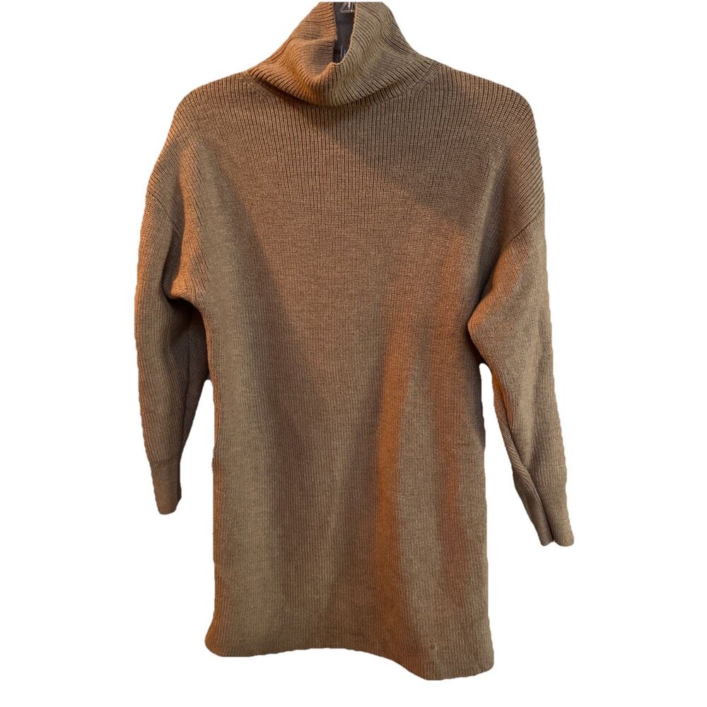 Aritzia Babaton Womens‎ Adichie Camel Turtleneck Ribbed Sweater Sz XS Wool